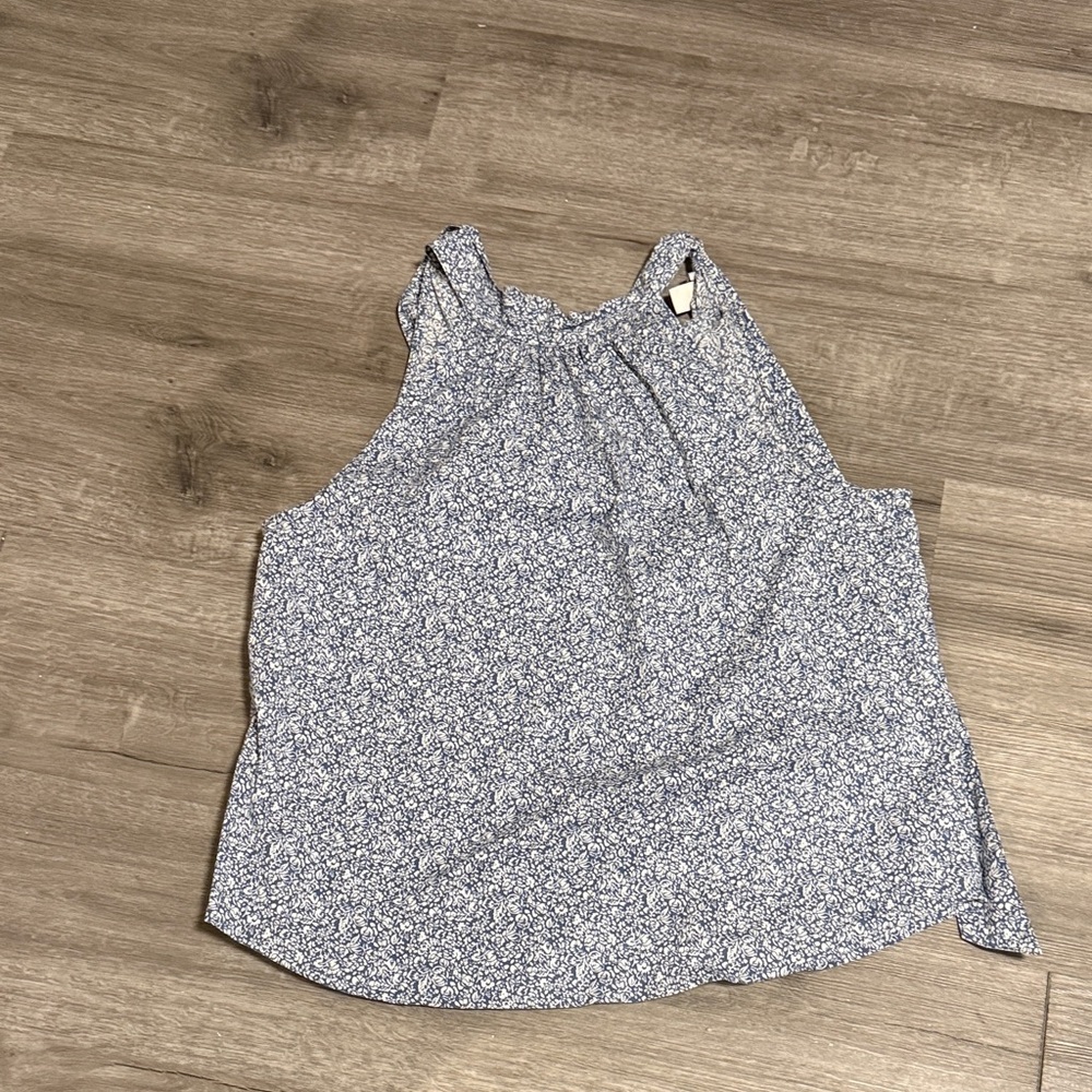 J. Crew Blue Floral Blouse